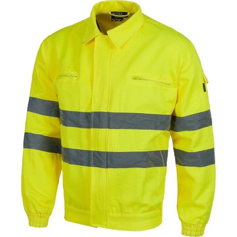 Cazadora Fluor de alta visibilidad con dos bolsillos en el pecho WORKTEAM C3910 (1/3)