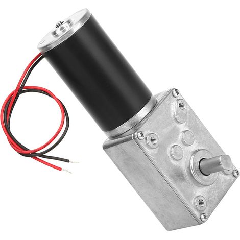 Elektrischer Getriebemotor mit reversiblem Schneckengetriebe, 8 mm Welle, 12 V (12 V, 12 U/min) (1/5)