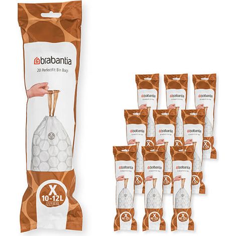Brabantia PerfectFit Bags X 10-12 litre Multipack of 200 bags