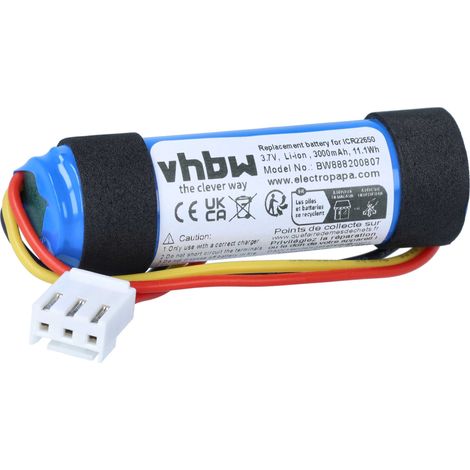 vhbw 1x batería reemplaza Harman / Kardon ICR22650 para altavoces  cajas acústicas (3000 mAh, 3,7 V, Li-Ion) (1/5)