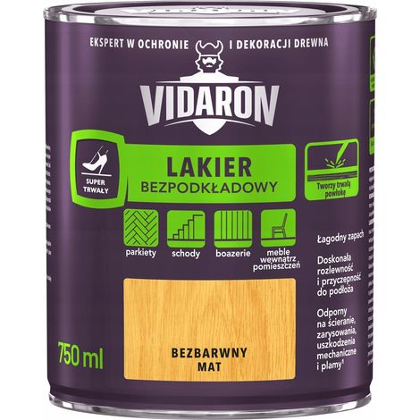 Vernis sans apprêt Vidaron, transparent, mat, 750 ml, 1 pièce.