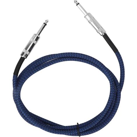 Câble de guitare/basse 6,35 mm (1/4 pouce) avec blindage tressé et réduction du bruit, pour amplificateur de guitare électrique, longueur 1,8 m (5,9 pieds). (1/5)