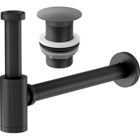 SIPHON DE LAVABO LAITON NOIR+KLIK KLAK BP (1/5)