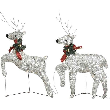 Renne di Natale 2 pz Oro 40 LED vidaXL (1/5)
