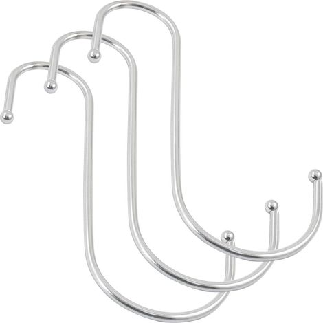 Poignées métalliques en forme de S pour panier à linge, ustensiles cuisine 130 mm, 3 pièces