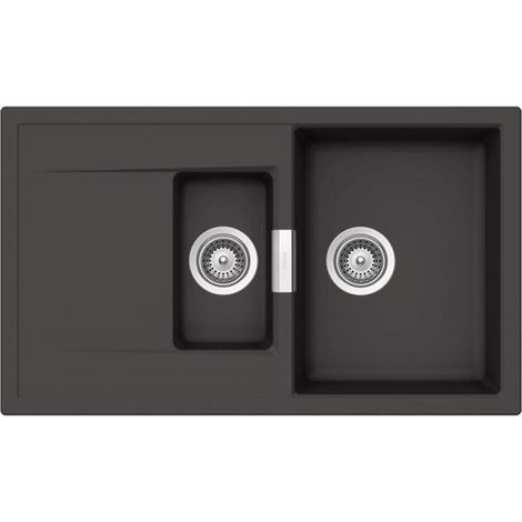 Schock Einbauspüle Cristadur Mono D-150 A Green Line Dusk DSK Exzenterbedienung (1/3)