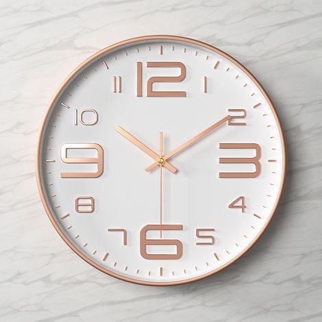 30 cm große, geräuschlose digitale Wanduhr, elegante Wanduhr, geeignet für Wohnzimmer, Schlafzimmer, Büro, Restaurant (1/5)
