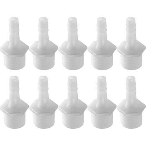 10 pièces Aquarium 1/2 "adaptateur de tuyau fileté réservoir de poisson pompe à Air Joint raccords de tuyau connecteur 8MM (1/5)