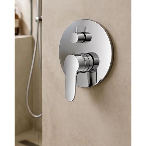 Miscelatore doccia incasso con deviatore cromo Eden (1/4)