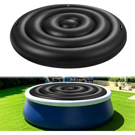 Housse de bain à remous gonflable de 145 cm, ronde avec double poignée, coupe-vent et imperméable, gonflage et dégonflage rapides, couvercle de piscine pour baignoires extérieures et piscine (1/5)