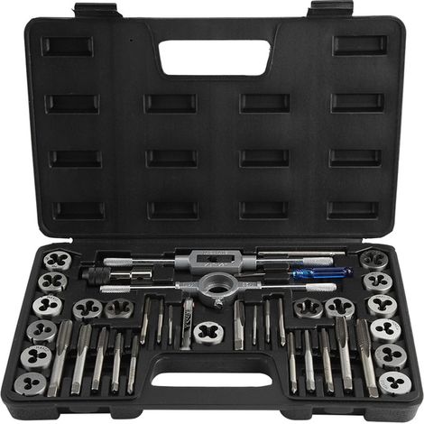 Gewindebohrer-Schneideisen-Set 40tlg M3-M12, mit Schlüsseln (1/5)