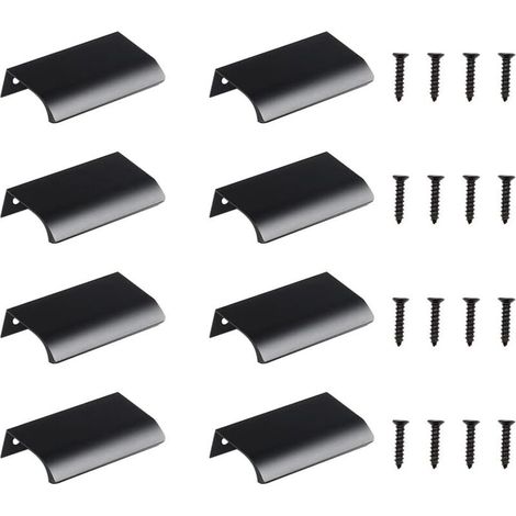 Maniglia a scomparsa, set da 8 pezzi di maniglie invisibili per cassetti, maniglie a incasso a filo, maniglie per mobili, maniglie per armadietti (1/4)