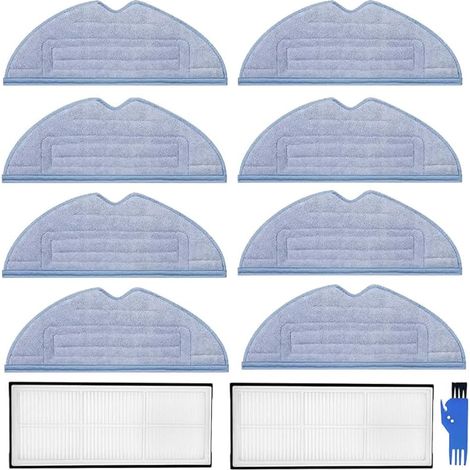 FOREHILL 11-teiliges Zubehörset für Roborock S7/ S7 MaxV/ S7 MaxV Ultra/ S7 Pro Ultra/ S7 MaxV Plus/ G10s Pro, 2 HEPA-Filter, 8 Wischpads