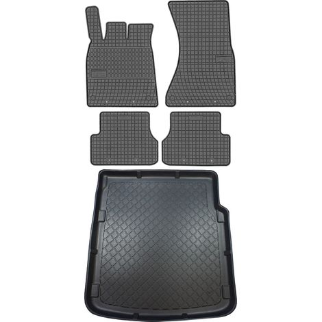 Set di tappetini in gomma per auto e tappetino per bagagliaio per Audi A7 I Sportback Liftback da settembre 2010 a gennaio 2018: tappetini per auto e tappetino per bagagliaio.