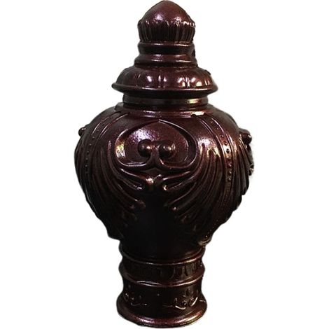 Gardinenstangen-Endstücke - Klassische römische Kunststoff-Endstücke (für 26-28 mm Gardinenstangen, Antikrot, 8er-Packung) (1/5)