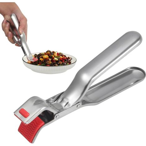 Pince Anti-brûlure pour Air Fryer et Four, Plat Pizza Grillage Antidérapant en Acier Inoxydable - Accessoires de Cuisine Sécurisés pour Hot Dishes, Casserole et Air Fryers