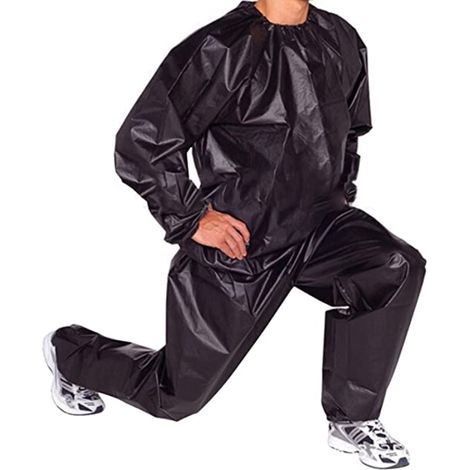 Fitness-Saunaanzug zum Abnehmen, Ganzkörper-Saunaanzug für Fitnessstudio, reißfestes PVC, für Damen und Herren (1/5)