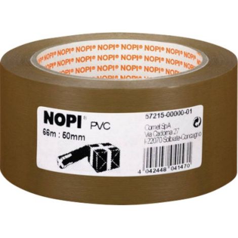 Nopi 57215, Nastro adesivo in PVC, 66mm x 50 m, Marrone (1/3)