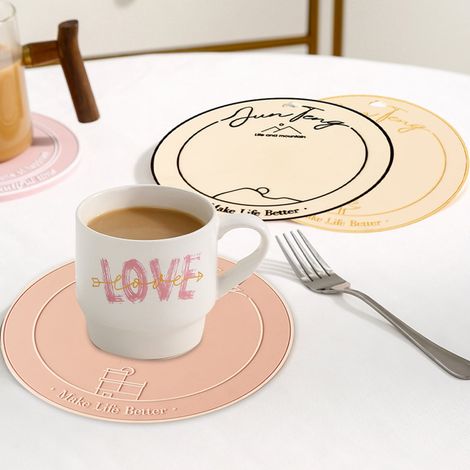 Sous-Plat En Silicone - Antidérapant - Isolation Thermique - Pour Tasses Et Assiettes - Diamètre 18 Cm - Lot De 1 (1/5)