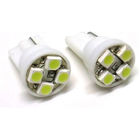Lampada Led T10 W5W 4 Smd Bianco Luci di Posizione 12V