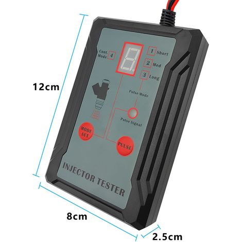 Testeur d'injecteur de carburant et adaptateur pour le nettoyage des injecteurs, Kits d'outils de bricolage, Protection contre les courts-circuits commutables 12V/5V (1/5)