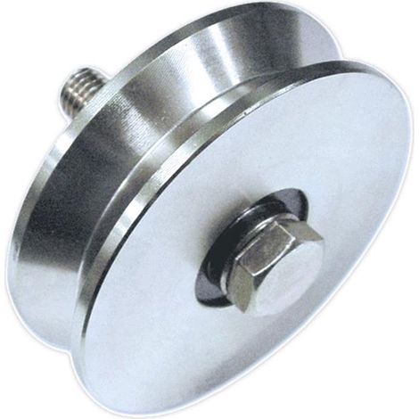 RUOTA X CANCELLI C/BULLONE FC305 Ø160MM 2 CUSCINETTI GOLA V