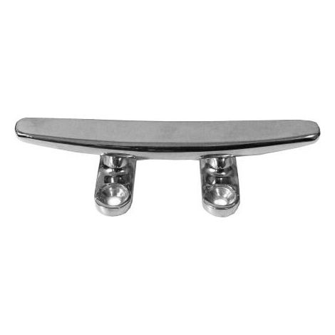 Taquet plat 4 trous inox A4 poli - Longueur: 125