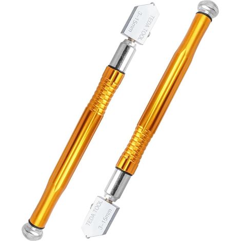 Cortador de vidrio profesional de carburo de tungsteno, 2 unidades, 3-15 mm, con ruedas de corte para cortar espejos, azulejos y vidrio.