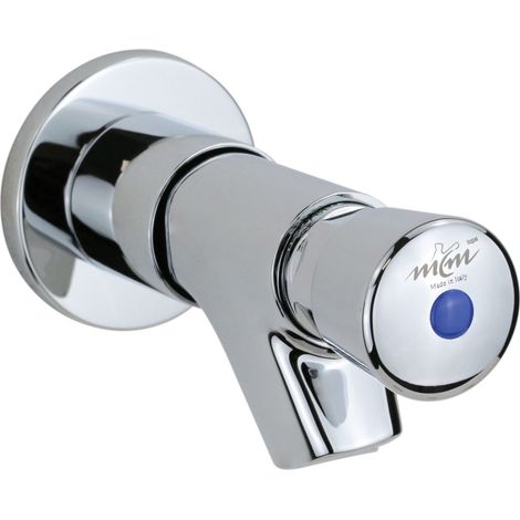 Grifo telescópico temporizado de pared de latón MCM 900302  8/12 segundos