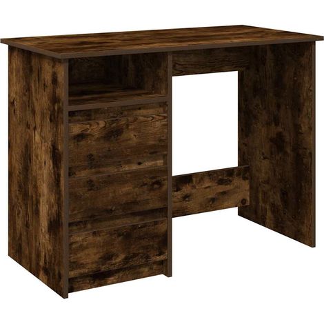 Maison Exclusive - Schreibtisch Räuchereiche 102x50x75 cm Holzwer