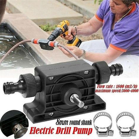 Perceuse électrique manuelle, pompe auto-amorçante pour transfert de fluides (eau, huile), petit modèle. (1/5)