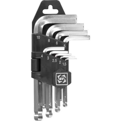Schlüssel-Satz Strend Pro HK0044, 9-teilig, Hex S1, Inbus mit Kugel