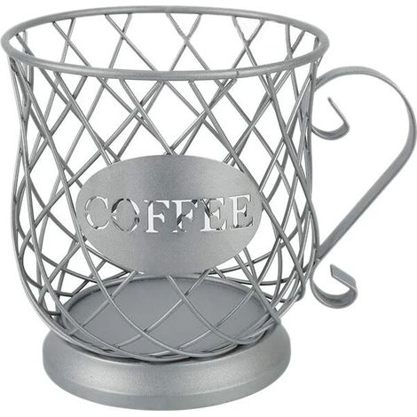 Organisateur de capsules de café, couleur argentée, pour plan de travail de cuisine, bar à café, bureau ou hôtel.-AquaForge (1/5)
