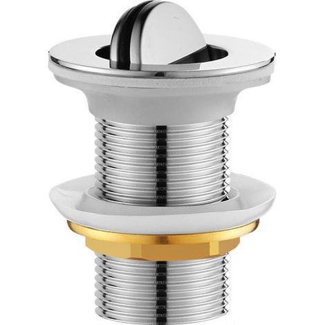Designer washbasin drain without overflow and without drain body, chrome (1/3)