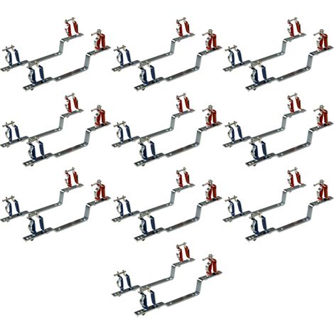 10 paires de Supports réglables pour collecteurs 1/2" (15/21) - 3/4" (20/27) - 1'' (26/34) - Arcanaute (1/2)