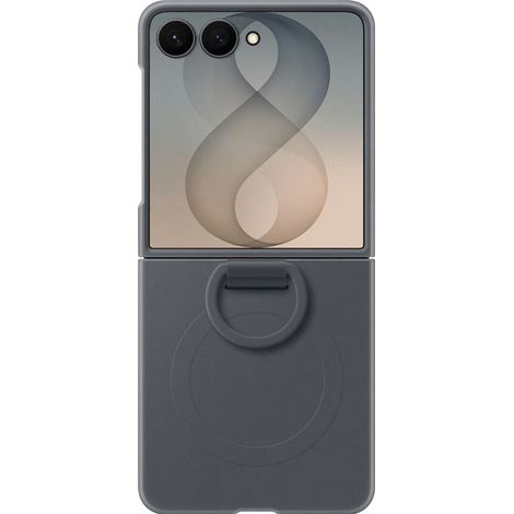 Samsung Silicio Back Cover con Anillo Negro Magnético Samsung Galaxy Z Flip 8