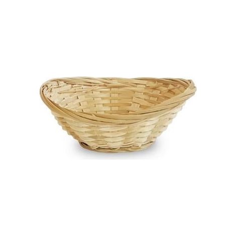 Portapane ovale in bambù, 15x12x5 cm (kit da 10)