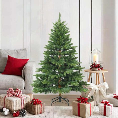 Künstlicher klappbarer Weihnachtsbaum mit Ständer Grün 150 cm
