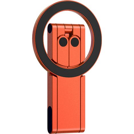 Soporte magnético multifuncional plegable, color naranja.
