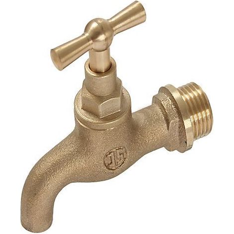Schlösser Entleerungsventil mit gebogenem Auslauf, DN 15, 1/2" AG, Messing