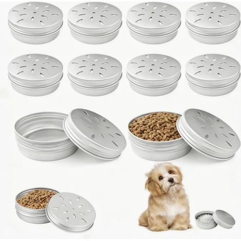 10 x 60 ml Odour Containers for Dogs, Aluminium Can for Dog Olfactory Training, Training Accessories, Perfume Boxes for Dogs, Versatile for Training Sniffer and Ambianc (1/5)