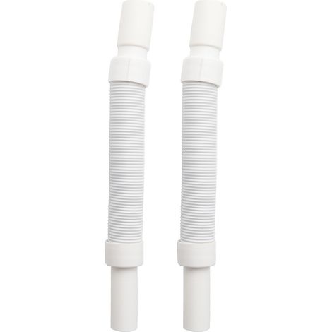 Lot de 2 tuyaux d'évacuation flexibles et rétractables pour lavabo de salle de bain (1/5)