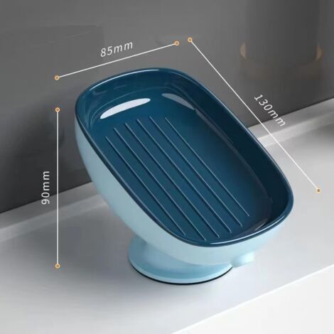 Suction Cup Shower Soap Dish for Bathroom(Blue) (1/5)