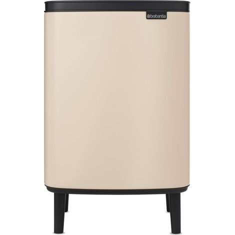 Poubelle Bo 12L (Beige clair), Système de tri des déchets avec couvercle à fermeture douce, Poubelle cuisine ou bureau avec seau Intérieur amovible et poignée de transport (1/5)