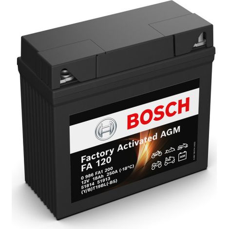 Batterie moto Bosch FA120 51913 51814 YT19BL 12V 18AH 250A (1/5)