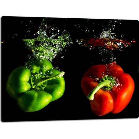 Tablero de corte de placa de vidrio 52x40 pimientos (1/5)