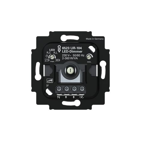 BUSCH-JAEGER 6523 UR-104 LED-DREHDIMMER, 230 V, SCHWARZ (2CKA006512A0353)