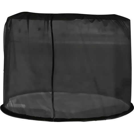 Moustiquaire d'extérieur, protection solaire pour parasol, housse de moustiquaire pour parasol romain, convient aux parasols à mât moyen/parasols banane de diamètre 250-300 cm, noir 300 x 230 cm (1/5)
