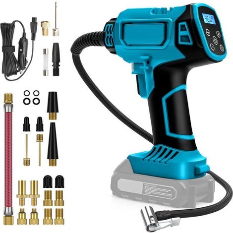 130 PSI Compresseur pour Makita 18 V batterie, Pompe à air électrique Compresseur de voiture Affichage numérique LED (1/4)