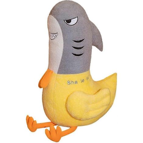 Peluche Requin Poulet Créative en Velours Arctique, Coussin Requin en Peluche, Jouet Rigolo, Poupée Poulet Rigolo, Cadeau pour Copine/Copain (1/5)